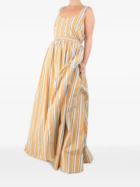 Brock Collection Oriana striped-cotton maxi dress Orange ORANGEORIANASTRIPEDCOTTONMAXIDRESS