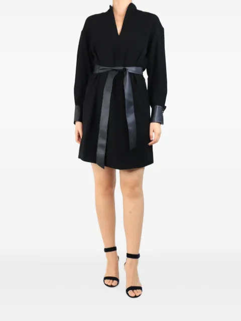Vince V-neck belted mini dress Black BLACKPRINTEDVNECKBELTEDDRESS
