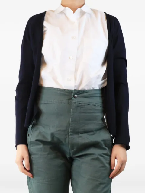 Apuntob open-front cardigan Blue NAVYBLUEWOOLBLENDOPENCARDIGAN
