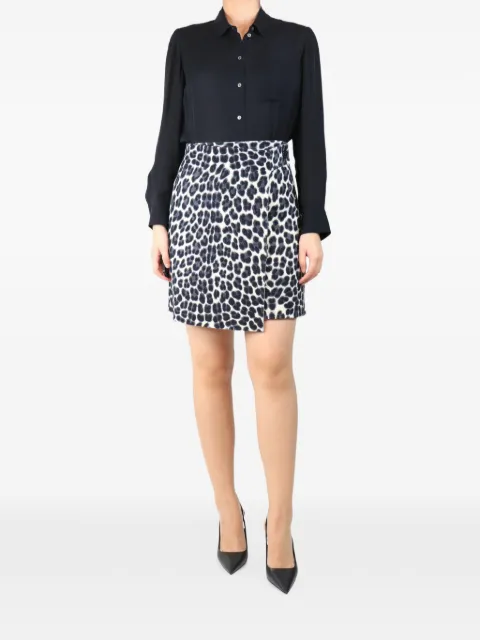 P.A.R.O.S.H. leopard-print wrap mini skirt Neutrals CREAMLEOPARDPRINTMINISKIRT