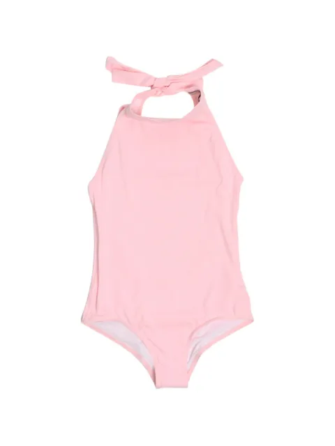 Emilia Wickstead halterneck back-tie swimsuit Pink PINKONEPIECESWIMSUIT