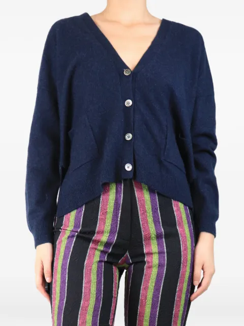 Daddy's Daughters V-neck cashmere cardigan Blue NAVYBLUECARDIGAN