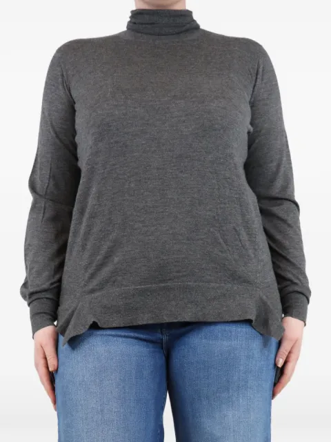 Malo long-sleeve side-slits sweater Grey GREYCASHMERETURTLENECKSWEATER