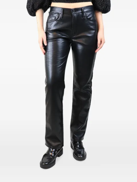 MOTHER faux-leather trousers Black BLACKFAUXLEATHERJEANS
