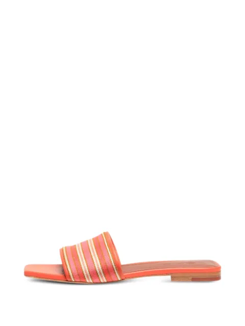 Loro Piana Pre-Owned square-toe sandals Orange ORANGELEATHERSQUARETOESANDALS