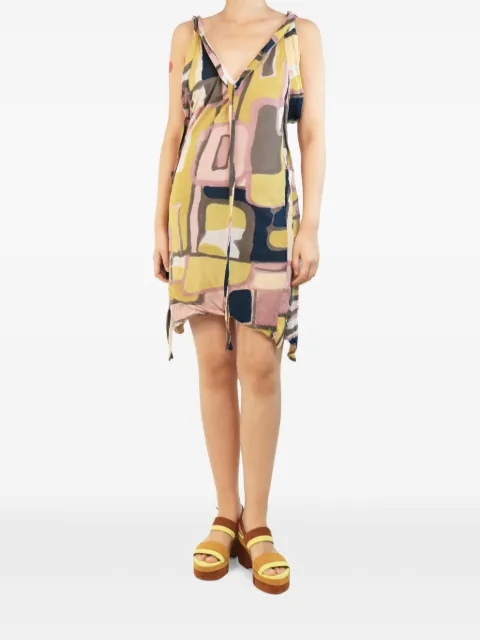 Marni Pre-Owned printed sleeveless mini dress Yellow MULTIPRINTEDSTRAPDRESS