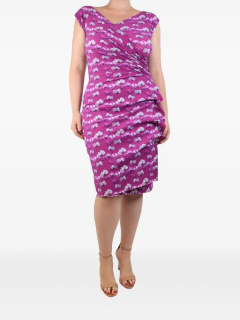 CHIARA BONI La Petite Robe floral-print asymmetric dress Purple PURPLEFLORALASYMMETRICMIDIDRESS