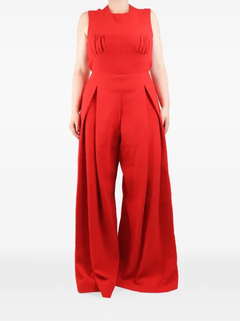 Emilia Wickstead crepe wide-leg jumpsuit Red REDCREPEWIDELEGJUMPSUIT