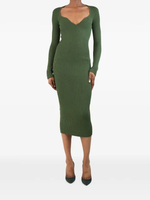 KHAITE Pre-Owned Alessandra ribbed midi dress Green GREENALESSANDRARIBBEDMIDIDRESS