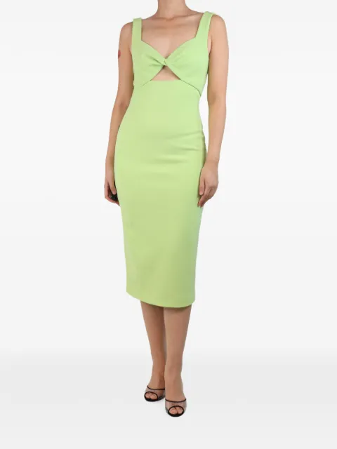 Osman twist-detail midi dress Green CELERYPERCEPTIONMIDIDRESS
