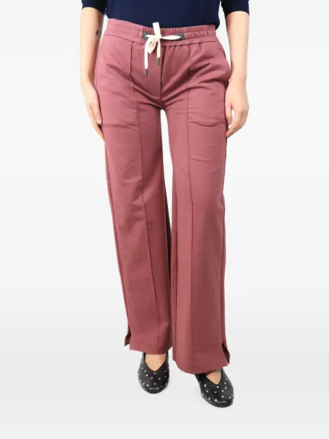 Brunello Cucinelli Vintage elasticated drawstring trousers Pink PLUMELASTICATEDTROUSERS