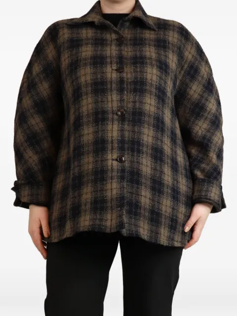 Dedar Teder check padded shirt Brown BROWNCHECKPADDEDOVERSHIRT