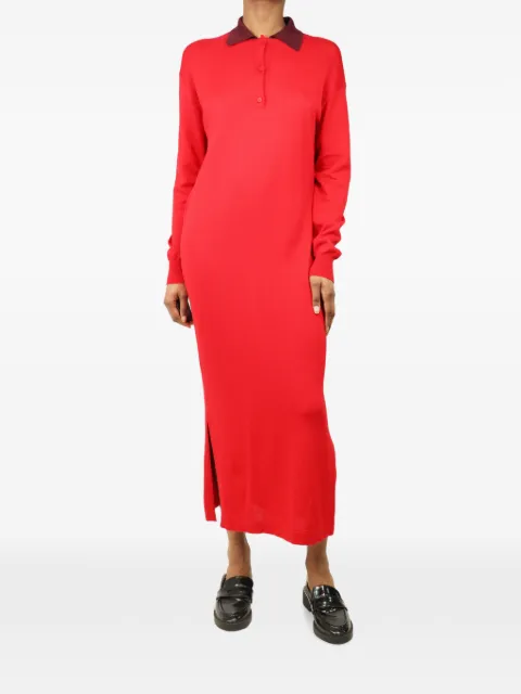 Loewe Pre-Owned knit polo midi dress Red REDKNITPOLOMIDIDRESS