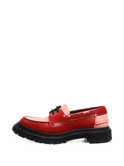 Adieu Paris colour-block boat shoes Red REDANDPINKCHUNKYCOLOURBLOCKBOATSHOES