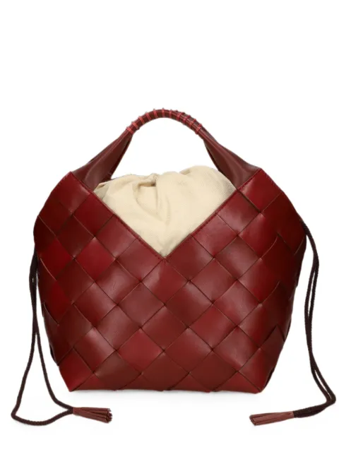 DRAGON DIFFUSION Botteghe woven leather bucket bag Red 8108