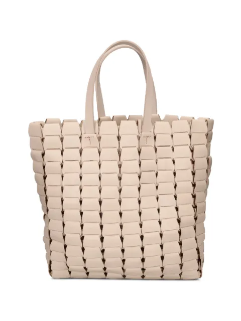 DRAGON DIFFUSION Link woven leather tote bag Neutrals 8960