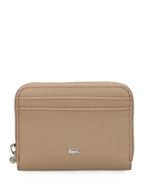 Lacoste Daily City logo-plaque zip-around wallet Neutrals NF4764DZ