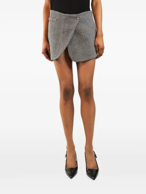 Coperni wrap-design mini skirt Grey GREYWOOLMINISKIRT