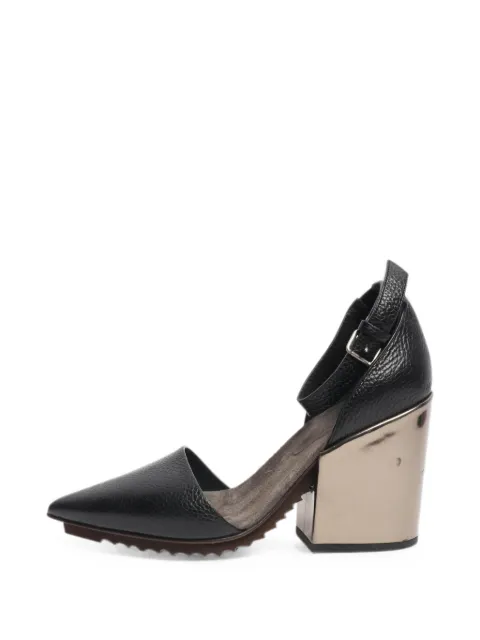Brunello Cucinelli Vintage pointed-toe ankle-strap pumps Black BLACKLEATHERPOINTEDTOEPUMPS