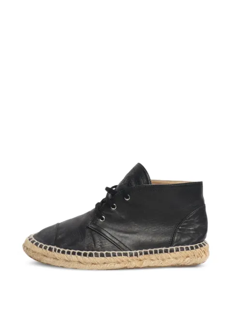 CHANEL Pre-Owned high-top leather espadrilles Black BLACKHIGHTOPLEATHERESPADRILLES