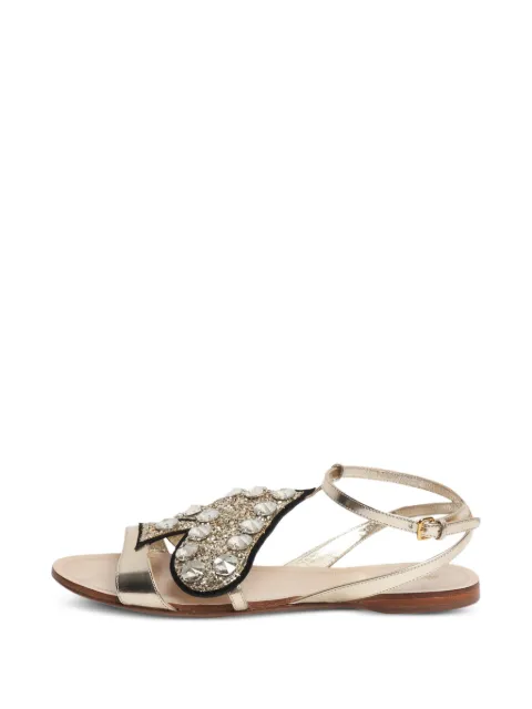 Miu Miu Pre-Owned diamante-embellished ace-of-spades sandals Gold GOLDDIAMANTEACEOFSPADESSANDALS