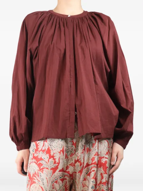 Diega Celestino pleated blouse Red MAROONCELESTINOSHIRTBLOUSE