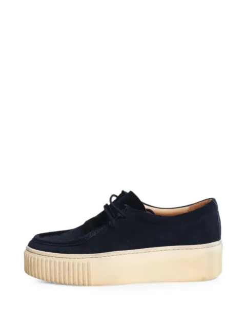 Hermès Pre-Owned platform lace-up shoes Blue BLACKSUEDESANDALS