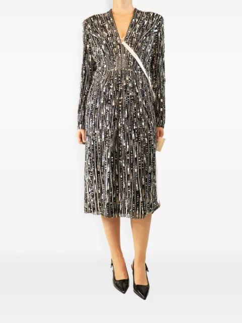Jenny Packham bead-embellished midi dress Black BLACKBEADEMBELLISHEDDRESS