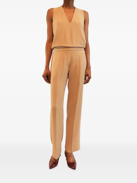 Brunello Cucinelli Vintage sleeveless V-neck jumpsuit Neutrals NEUTRALSLEEVELESSJUMPSUIT