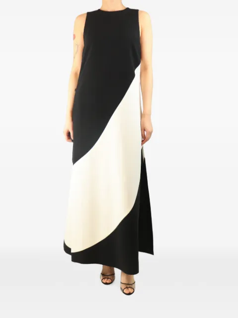 alice + olivia sleeveless maxi dress Black BLACKSLEEVELESSCOLOURBLOCKMAXIDRESS