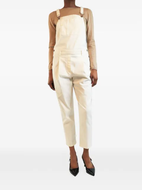 Brunello Cucinelli Vintage straight-leg jumpsuit Neutrals WHITEDENIMDUNGAREES