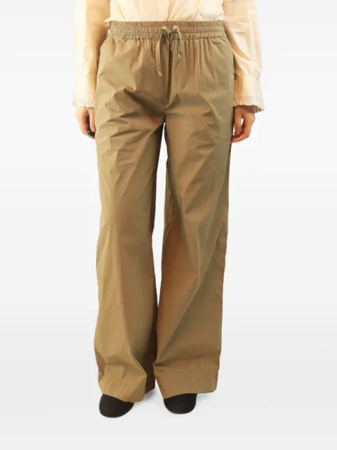 P.A.R.O.S.H. elasticated trousers Brown NEUTRALELASTICATEDTAFFETATROUSERS