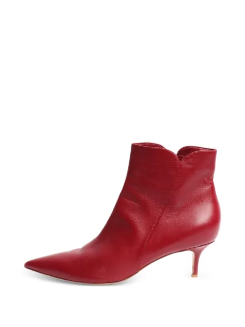 Gianvito Rossi pointed-toe kitten-heel ankle boots Red BURGUNDYANKLEBOOTS