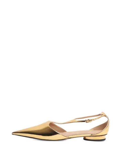 Bottega Veneta Pre-Owned Rocket T-Bar ballet flats Gold GOLDROCKETTBARBALLERINAFLATS