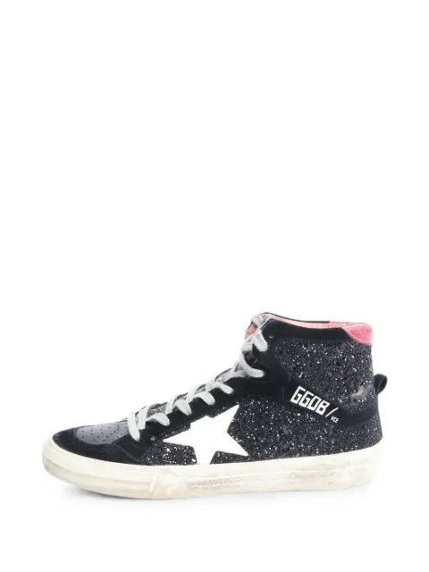 Golden Goose Mid Star glitter sneakers Black BLACKMIDSTARTRAINERS