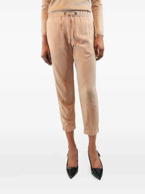 Brunello Cucinelli Vintage drawstring-waist cropped trousers Neutrals BLUSHSILKTROUSERS