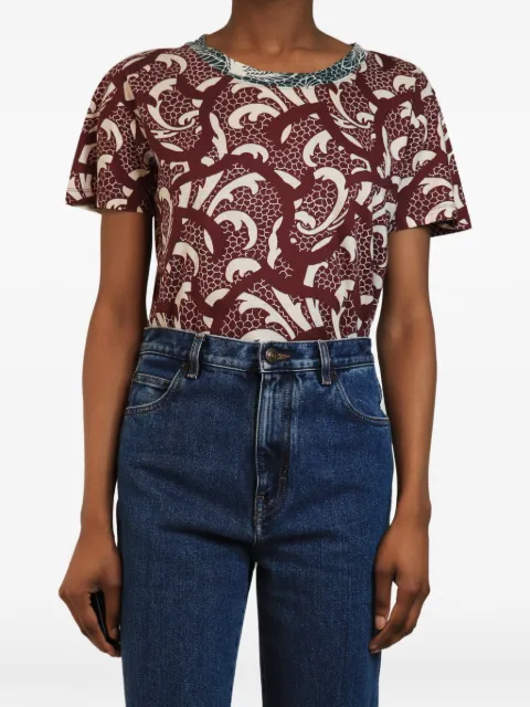Dries Van Noten Pre-Owned printed T-shirt Red PURPLEPRINTEDTSHIRT