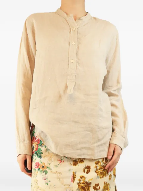 Margaret Howell long-sleeve shirt Neutrals NEUTRALLINENSHIRT