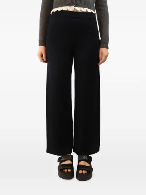 Max Mara Leisure wide-leg wool trousers Black NAVYWOOLTROUSERS