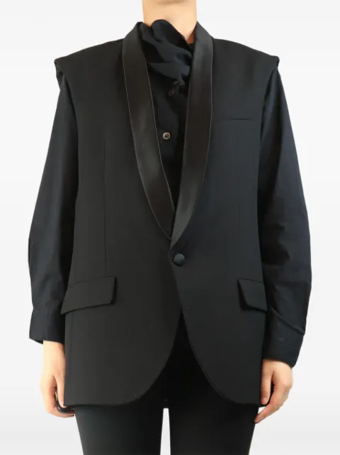 RABENS SALONER shawl-lapel waistcoat Black BLACKWOOLBLENDWAISTCOAT