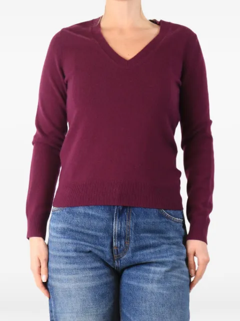 BOMPARD V-neck cashmere sweater Purple PURPLECASHMEREVNECKJUMPER