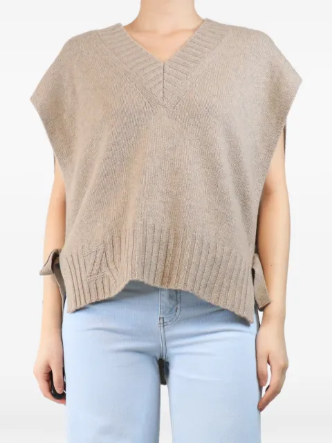Zadig&Voltaire V-neck knitted vest Neutrals NEUTRALVNECKJUMPERVEST