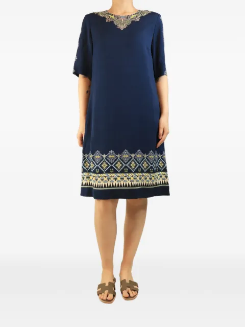 Etro Pre-Owned printed short-sleeved midi dress Blue BLUEPRINTEDMIDIDRESS