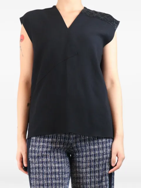 Christopher Kane sequin-embellished sleeveless blouse Black BLACKSLEEVELESSSEQUINEMBELLISHEDTOP