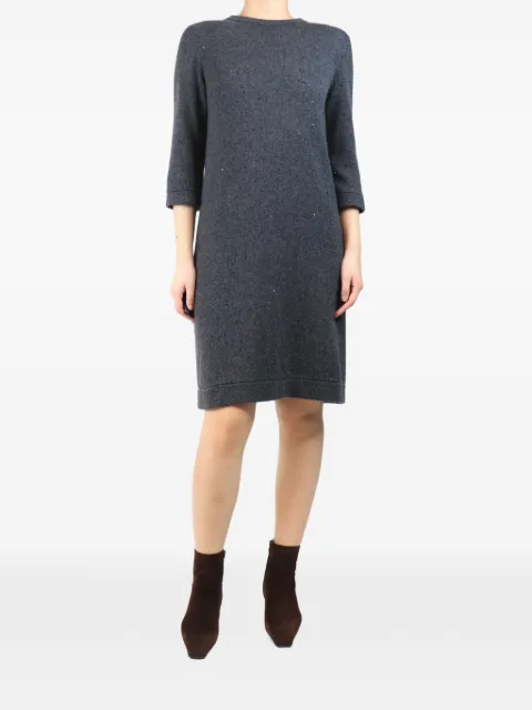 Brunello Cucinelli Vintage sequin-knit dress Grey DARKGREYSEQUINKNITDRESS