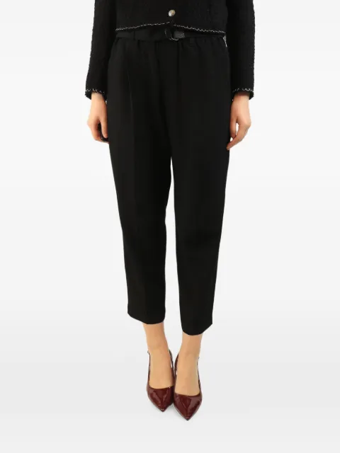 Brunello Cucinelli Vintage belted high-waist trousers Red BLACKHIGHWAISTBELTEDTROUSERSUK10