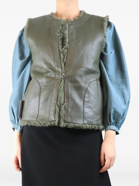 Rachel Comey sleeveless reversible vest Green KHAKIREVERSIBLESHEARLINGVEST