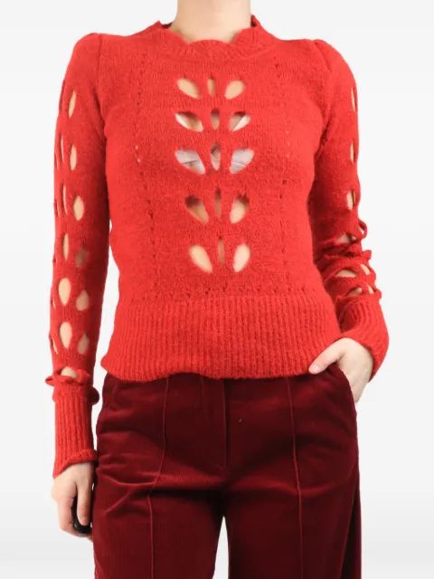 Isabel Marant Vintage cut-out sweater Red REDCUTOUTDETAILKNITTOP