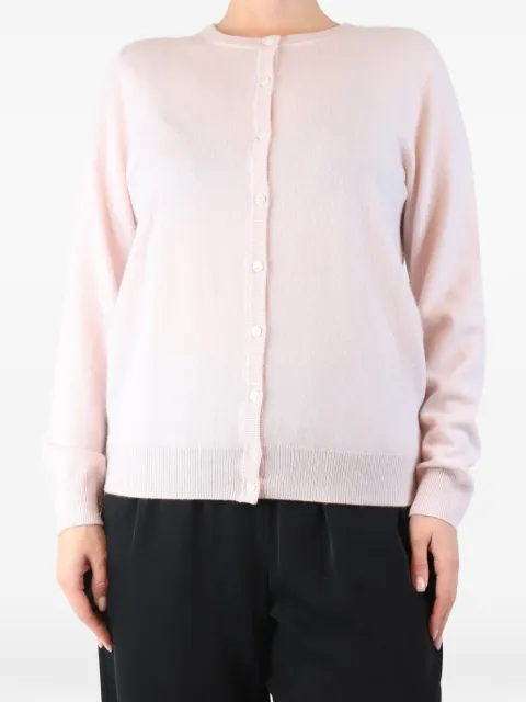 N.Peal ribbed-hem cardigan Pink LIGHTPINKCASHMERECARDIGAN