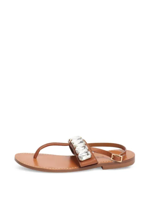 Marni Pre-Owned crystal T-strap sandals Brown BROWNCRYSTALTSTRAPSANDALS